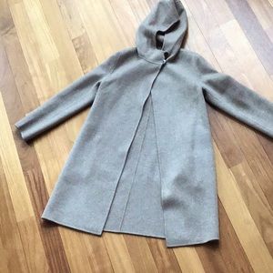 Theory Hooded Wrap Coat Missing Belt NWT